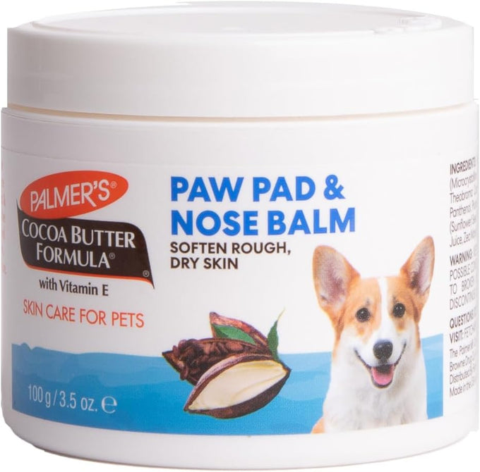 Palmer's Fragrance-Free Cocoa Butter Paw and Nose Balm for Dogs, Vitamin E and Plant-Based Formula, 3.5 Oz