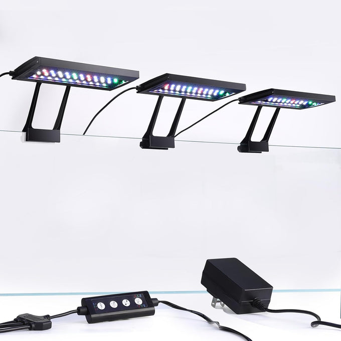 hygger clip on aquarium led light with multi-channel controller 7 color options 24/7 lighting