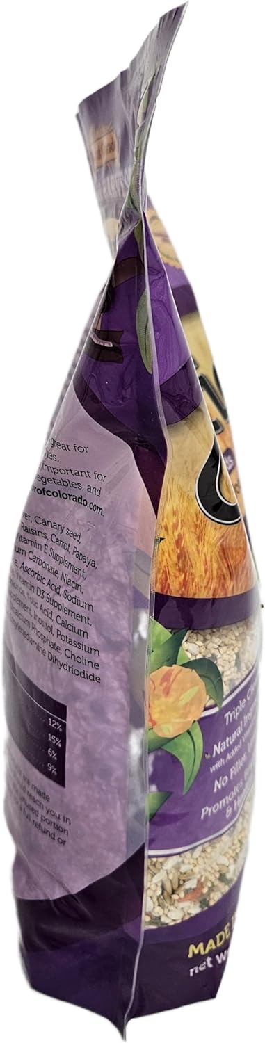 Cockatiel bird food with sunflower seeds, 4 lbs bag, triple cleaned and nitrogen flushed seed mix for cockatiel birds