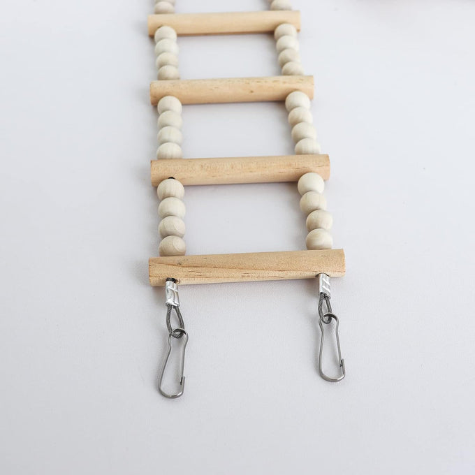wooden bird hamster climbing swing toys cage accessories parrots hamsters parakeets cockatiels 20 steps