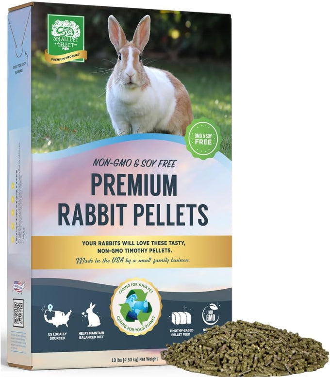 Small Pet Select-Premium Rabbit Pellet Food, Non-GMO, Soy-Free, 10lb, Pacific Northwest Ingredients
