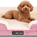 Large Orthopedic Dog Bed with Washable Memory Foam, Removable Cover, Waterproof and Anti-Slip, Grey
