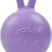Jolly Pets Tug-n-Toss heavy duty dog toy ball with handle, 8 inches, large size, blueberry color