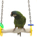 Sweet Feet and Beak XSmall Pumice Perch Bird Swing - Blue, 4.5 Inches, Safe Bird Cage Accessories for Small Birds