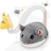 Migipaws Interactive MigiMouse Cat Toy, 360° Rolling & Spin, Grey, Rechargeable Plush Kitten Toy with Smart Motion Sensor and Realistic Squeak