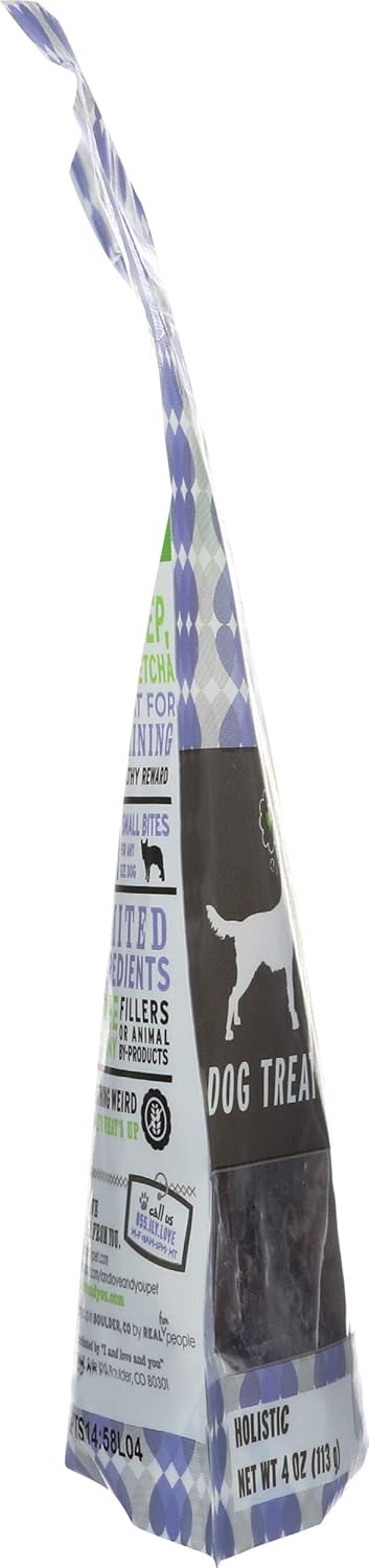 I and love and you Nice Jerky Bites, 4oz Grain-Free Soft & Chewy Dog Treats with Real Beef & Pasture-Raised Lamb, Ideal for Training & Protein Boost, Filler-Free Formula.