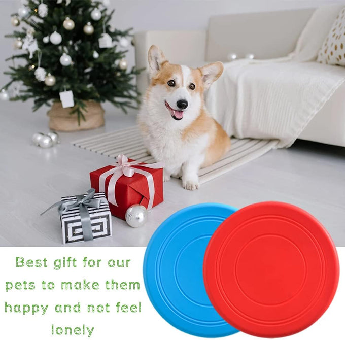 Bvrbaory 6 pack soft flying discs for small to medium dogs, safe on teeth, 6 colors, 7 inch diameter