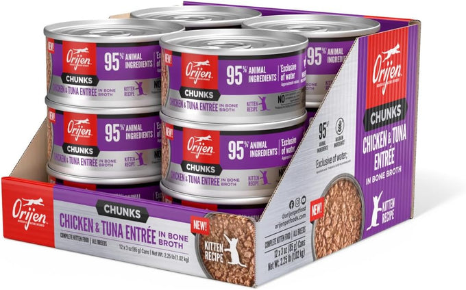 ORIJEN Grain Free High Protein Premium Dry Cat Food Kitten Recipe 4lb Bag