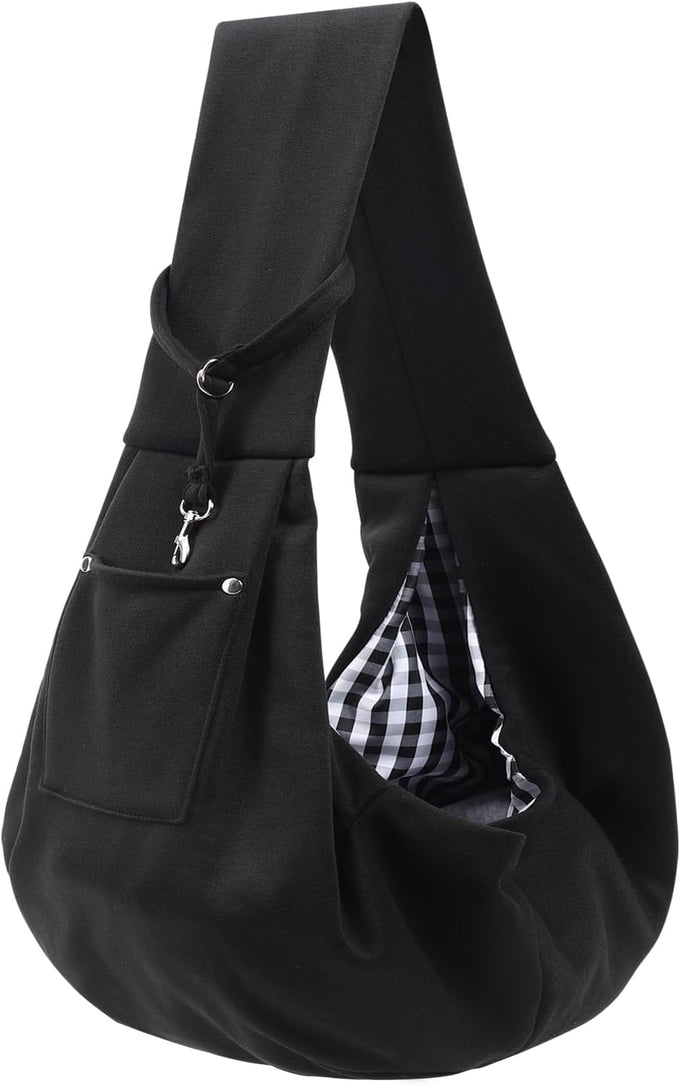 dog carrier sling - reversible puppy carrier purse with storage pocket