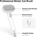 Aumuca Stainless Steel Cat Brush for Shedding, Indoor Cats, Long or Short Haired Cats, Cat Grooming, Massage, and Hair Removal