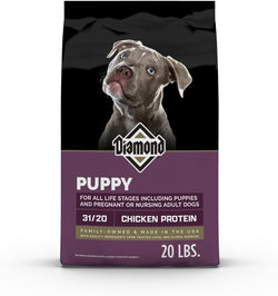 Diamond Puppy Dry Dog Food 31/20 for All Life Stages Including Puppies and Pregnant and Nursing Adult Dogs 20lb Bag