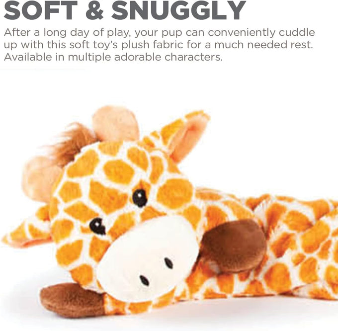 outward hound giraffe longidues squeaky plush dog tug toy 29 inch ultra-long durable k9 tuff guard