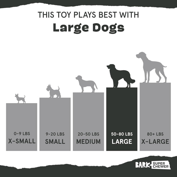 Barkbox get ripped margrrrita super chewer tough dog chew toy for aggressive chewers with plush cover and rubber core - 2 fun toys in 1