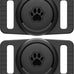 GOCII waterproof dog collar holder 2-pack for Apple AirTag Gen 1 & 2, black silicone case