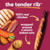 Hartz Oinkies tender ribs with real chicken and duck, peanut butter flavored dog treats, 22 count, rawhide-free, highly digestible