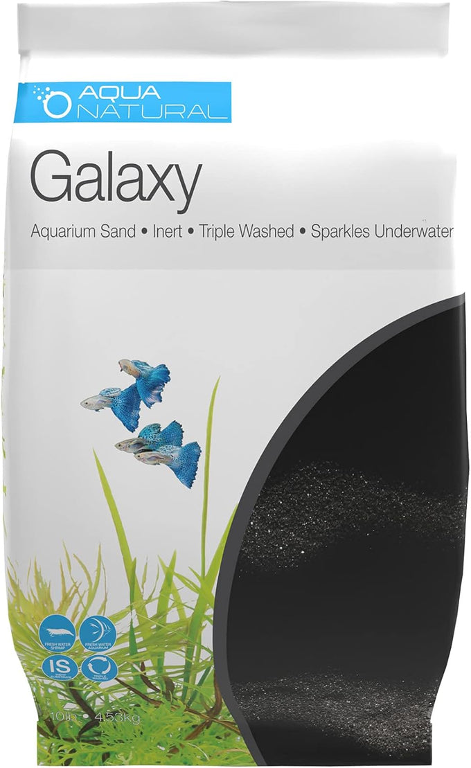 Aqua Natural Galaxy Sand 20lb Substrate for aquascaping in Black for aquariums, vivariums and terrariums