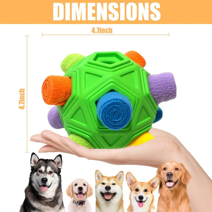 dog snuffle ball-interactive dog toys encourage natural foraging skills slow feeder for training stress relief, cloth strip hiding food chew toys