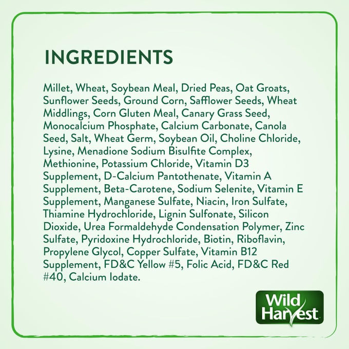 Wild Harvest Universal Blend for medium and large birds 10 pounds fortified nutrition cockatiels parrots hookbills