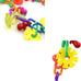 2-Pack Rainbow Bird Necklace Toy Chewing Accessory for Small Sized Birds, Cage Links, Climbing Chain
