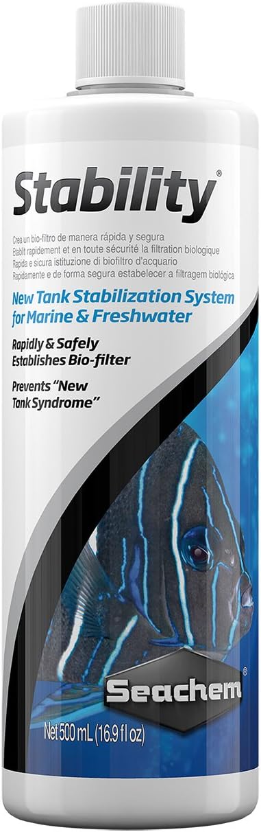 Seachem Stability Fish Tank Stabilizer - 16.9 Fl Oz For Freshwater and Marine Aquariums, Pack of 1