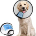 Supet adjustable dog cone collar for large medium small dogs, comfortable pet recovery, Elizabethan neck collar