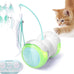 Remote Control Cat Toy with Auto Mode - Interactive Feather for Indoor Cats with LED and Catnip