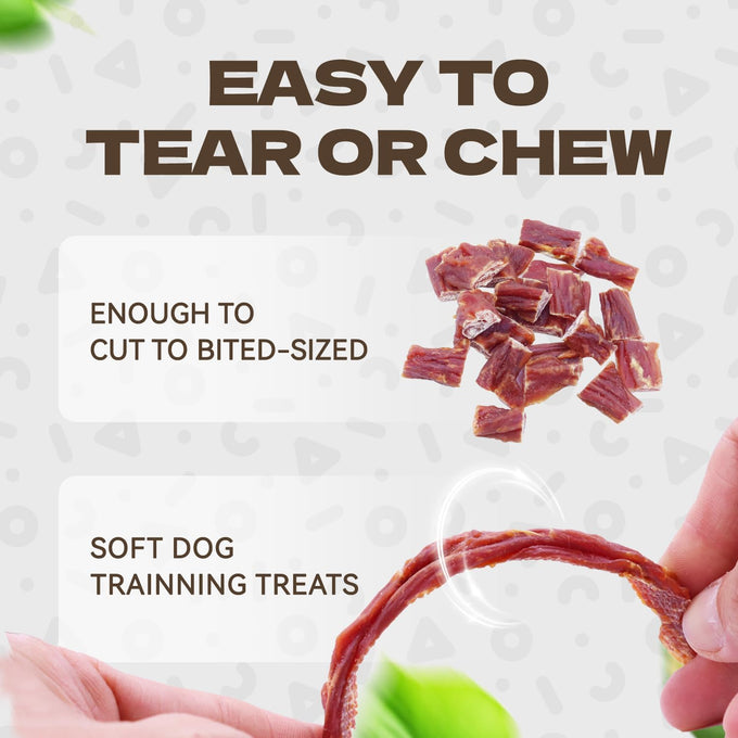 Duck Jerky Dog Treats Real Duck Strips Soft Rawhide-Free Chews Healthy Snacks