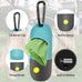 Eliamo 2-Pack Dog Poop Bag Dispenser with LED Flashlight and Carabiner Clip, Blue, Leash Holder for Night Walking