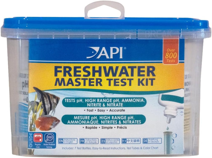 api freshwater master test kit 800-test freshwater aquarium water quality monitoring kit, multi-colored, white, single