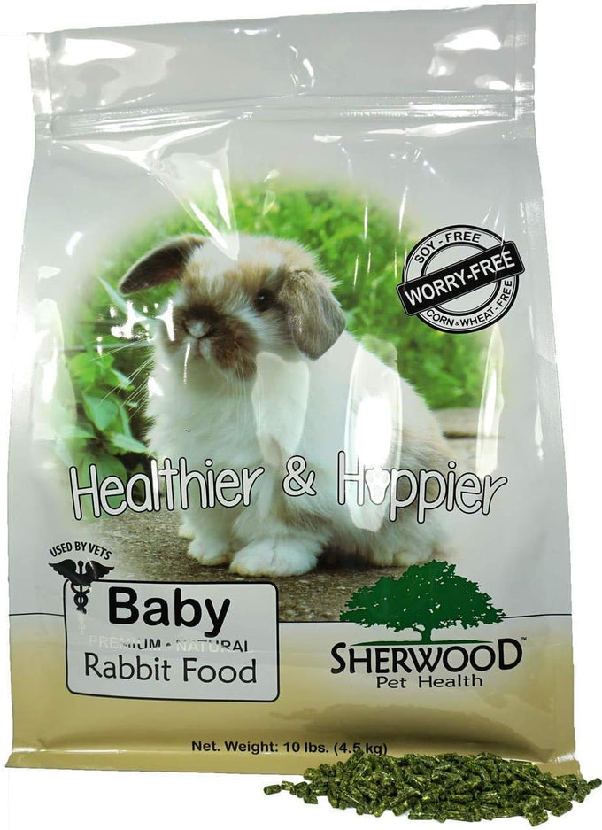 sherwood hay-based pellet rabbit food 4.5 lbs no wheat corn or soy for better digestion