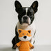 Jalousie plush toys for medium large dogs, 5 pack corduroy squeak toy