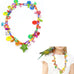 2-Pack Rainbow Bird Necklace Toy Chewing Accessory for Small Sized Birds, Cage Links, Climbing Chain
