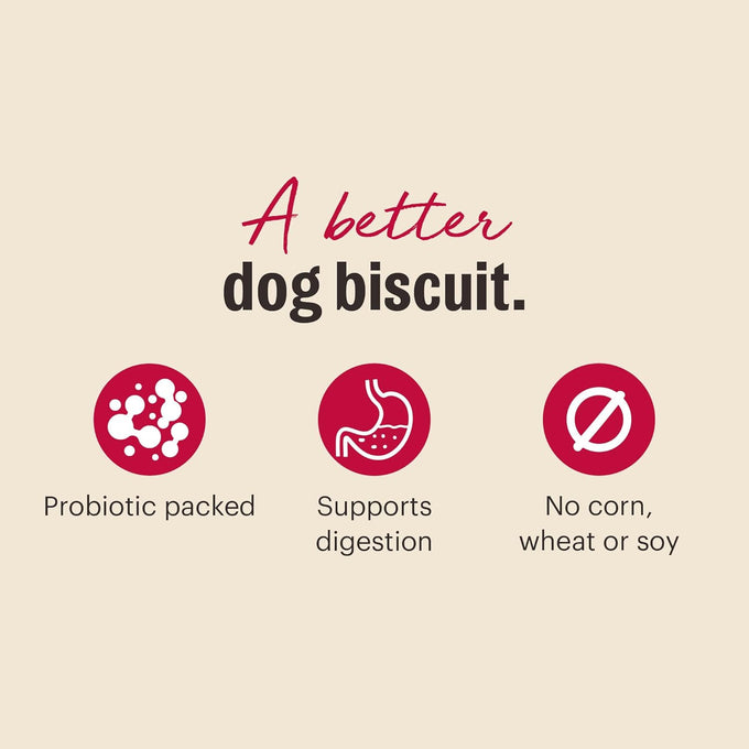 The Honest Kitchen Human Grade Dog Treats, Goat's Milk N' Cookies with Probiotics, Slow Baked with Blueberries & Vanilla, 8 oz Bag for All Ages & Sizes.