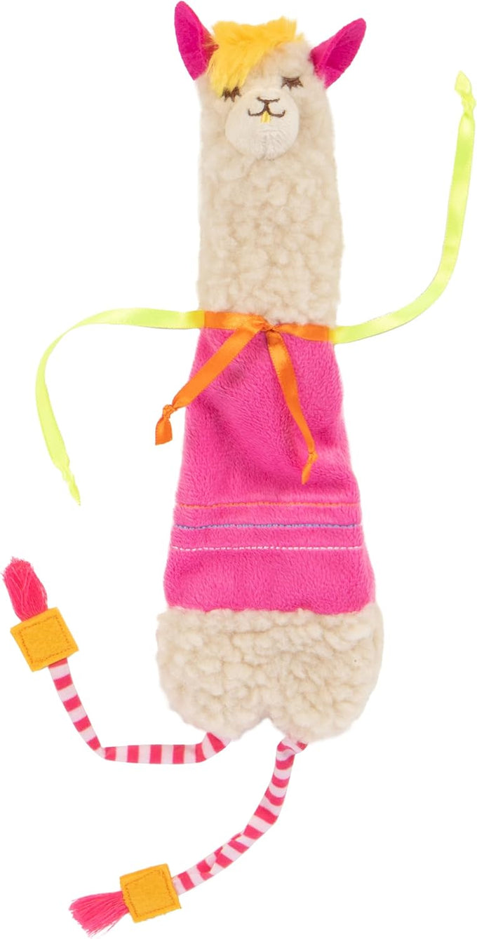 SmartyKat Leggy Llama Catnip Crinkly Plush Kicker Cat Toy for Cats, Kittens, and Wrestling Play