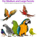 Ruby.Q 2 Pack Large Parrot Toy, Multicolored Wooden Chewing Toy for African Greys and Large Macaws, 20in
