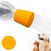 Portable orange outdoor shower attachment for most plastic water bottles