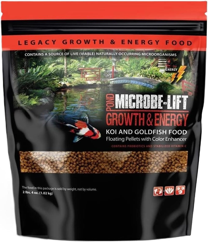 Microbe-Lift High Growth and Energy Fish Food Pellets for Ponds, Water Gardens, and Fountains, 5.25 lbs, Safe for Goldfish and Koi