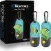 Eliamo 2-Pack Dog Poop Bag Dispenser with LED Flashlight and Carabiner Clip, Blue, Leash Holder for Night Walking