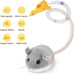 Migipaws Interactive MigiMouse Cat Toy, 360° Rolling & Spin, Grey, Rechargeable Plush Kitten Toy with Smart Motion Sensor and Realistic Squeak
