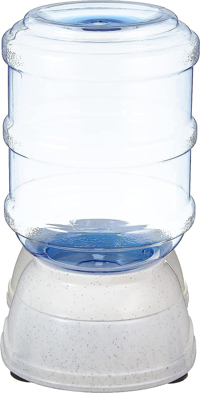 Amazon Basics 1 Gallon Gravity Pet Water Dispenser, Small, Easy to Clean, Gray, for Cat and Dog