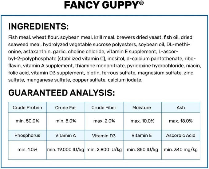 Hikari Tropical Fancy Guppy Fish Food 0.77 oz 22g Granules for Optimal Growth and Coloration