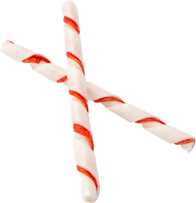 Dingo Twist Sticks Rawhide Chews for Dogs, Made with Real Chicken, 50 Count, Great for All Sizes