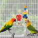 Parakeet bird swing hanging standing chewing hammock climbing ladder colorful toys suitable for budgerigar, parakeet, conure, cockatiel and more