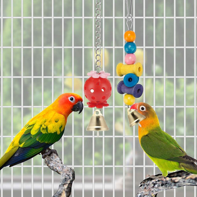 Parakeet bird swing hanging standing chewing hammock climbing ladder colorful toys suitable for budgerigar, parakeet, conure, cockatiel and more