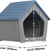 drato dog house indoor outdoor durable resin material houses for small dogs weatherproof cozy shelter