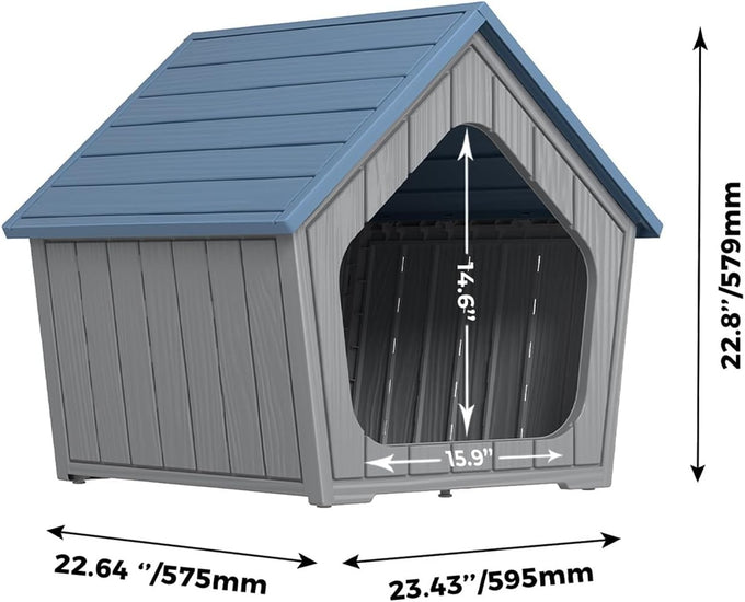 drato dog house indoor outdoor durable resin material houses for small dogs weatherproof cozy shelter