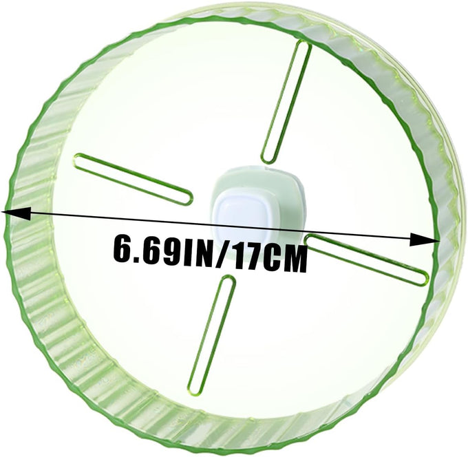 6.8-inch parrot silent exercise wheel, parrot exercise wheel, green