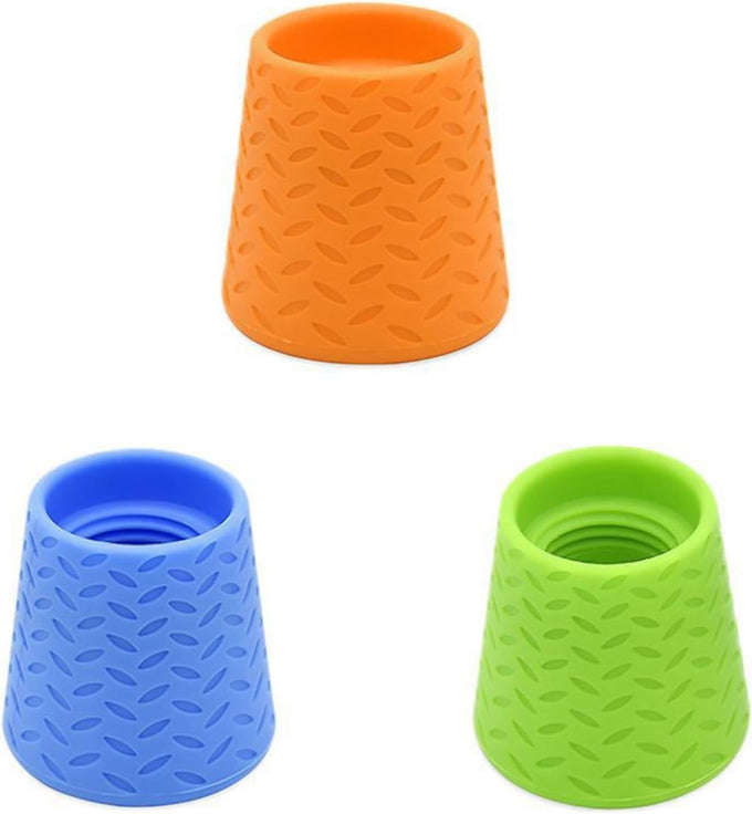 3 Piece Portable Orange Blue Green Silicone Outdoor Dog Shower for Bottles Attachment Accessory Camping Beach Hiking