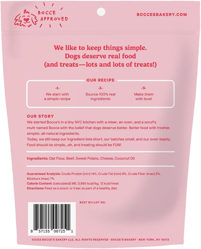 Bocce's Bakery - Limited Edition Wheat-Free Dog Treats, Burgers & Fries Biscuits, 5 oz, Wheat-Free, Made in USA