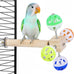 Parakeet bird toy with rotating balls, ideal for small birds, natural wood, durable surface, non-slip, 7.85 inches long